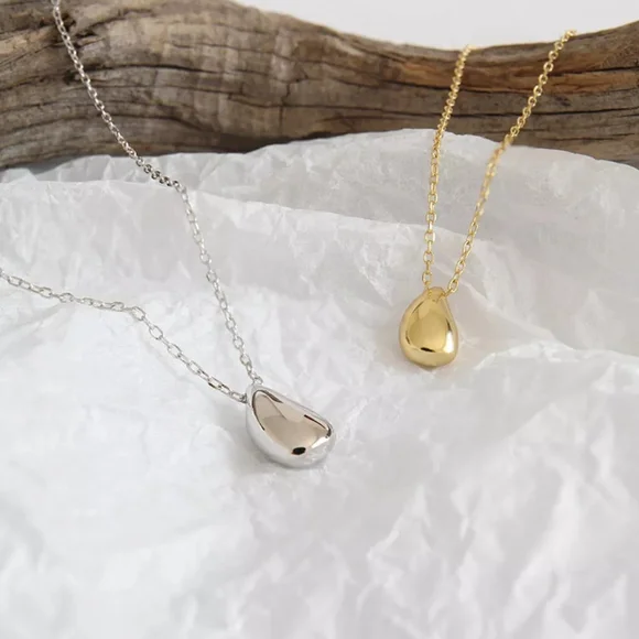 NEW Water Drop Necklace | 18k Gold Vermeil Over Sterling Silver - Picture 10 of 14